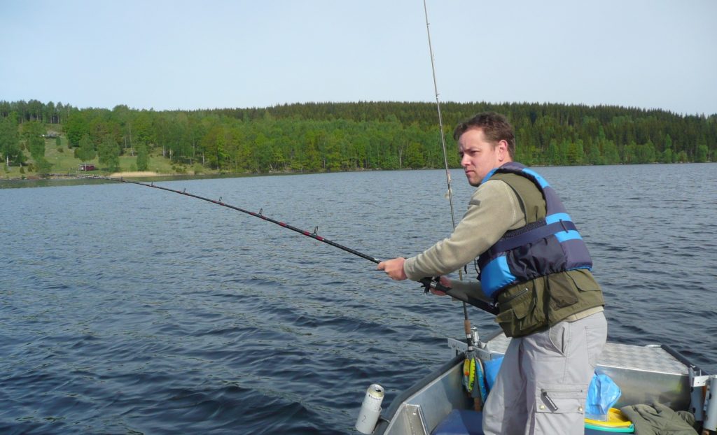ÖRESJÖN-TROLLING 2008 Angeltour Trolling Öresjön Schweden Ferienhaus Bootssteg Trollingboote Schleppen Downrigger Zander Hecht
