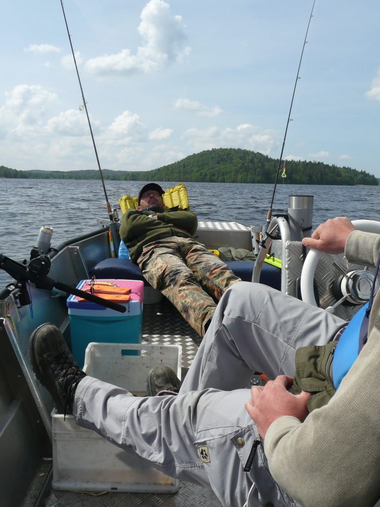 ÖRESJÖN-TROLLING 2008 Angeltour Trolling Öresjön Schweden Ferienhaus Bootssteg Trollingboote Schleppen Downrigger